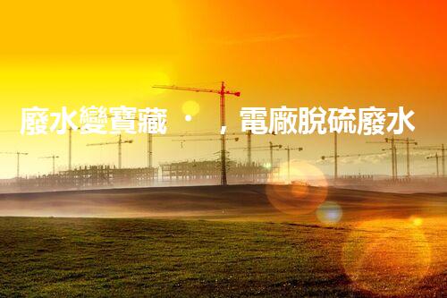 廢水變寶藏，電廠脫硫廢水處理新探索？
